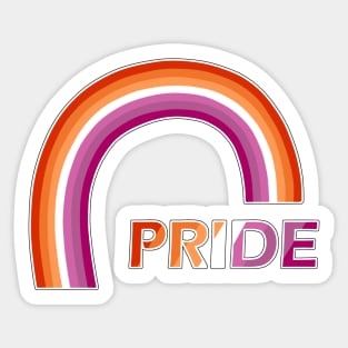 Lesbian rainbow pride Sticker